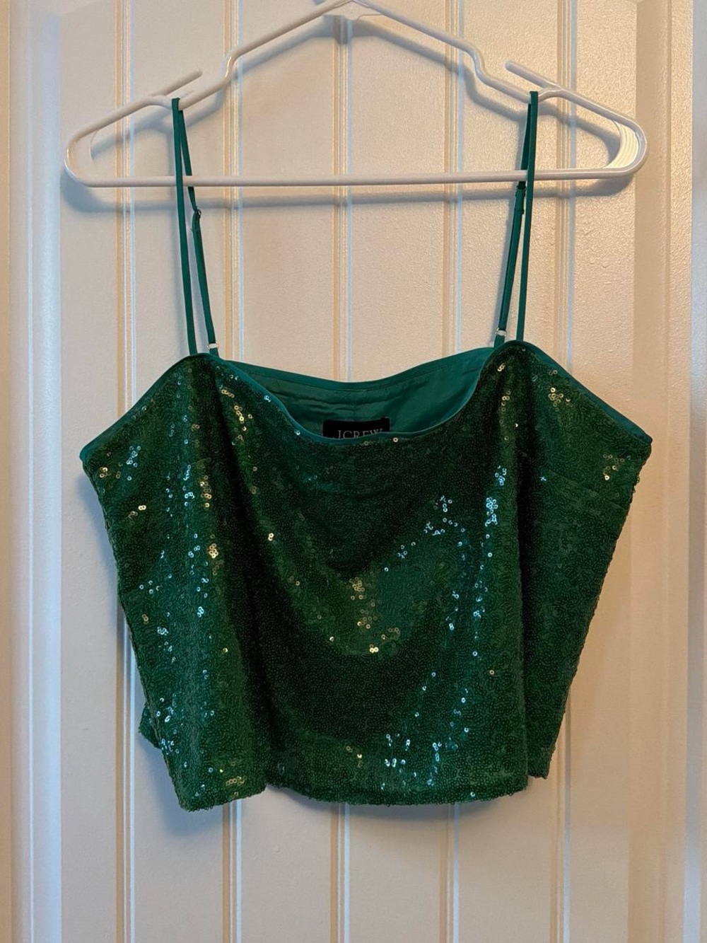 J. Crew Green Sequin Camisole